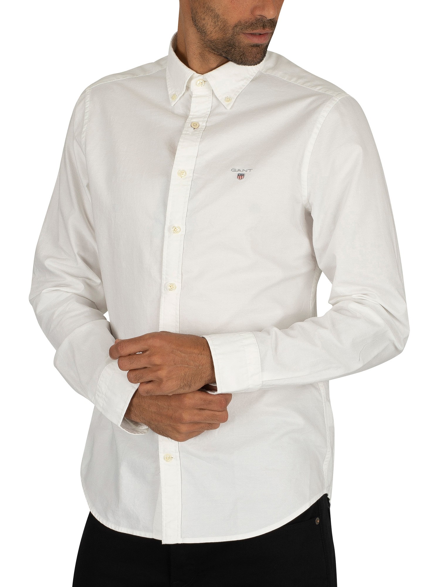 GANT The Slim Oxford Shirt - White | Standout