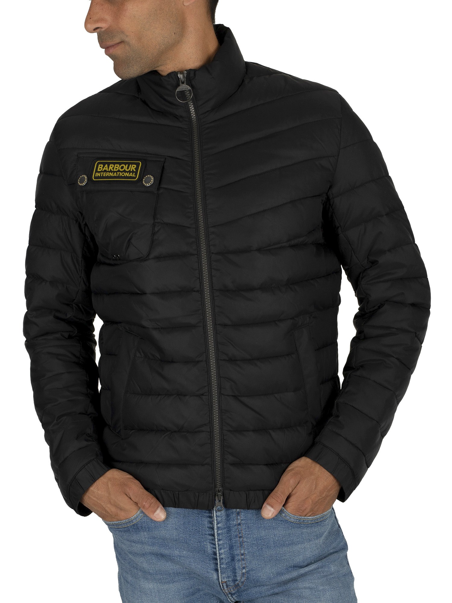 fordrejer Alvorlig Slået lastbil barbour international chain baffle quilted fibre down jacket in black