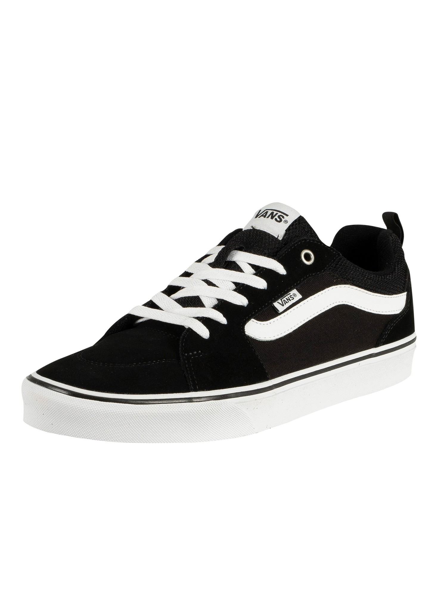 suede black and white vans