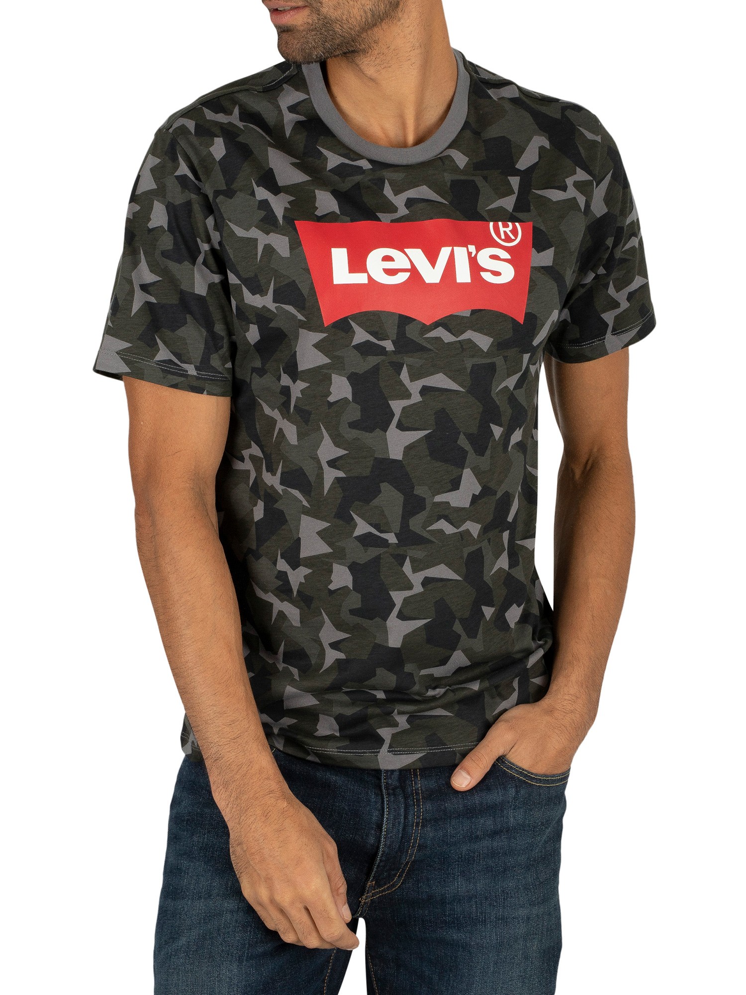 levi's camouflage t shirt