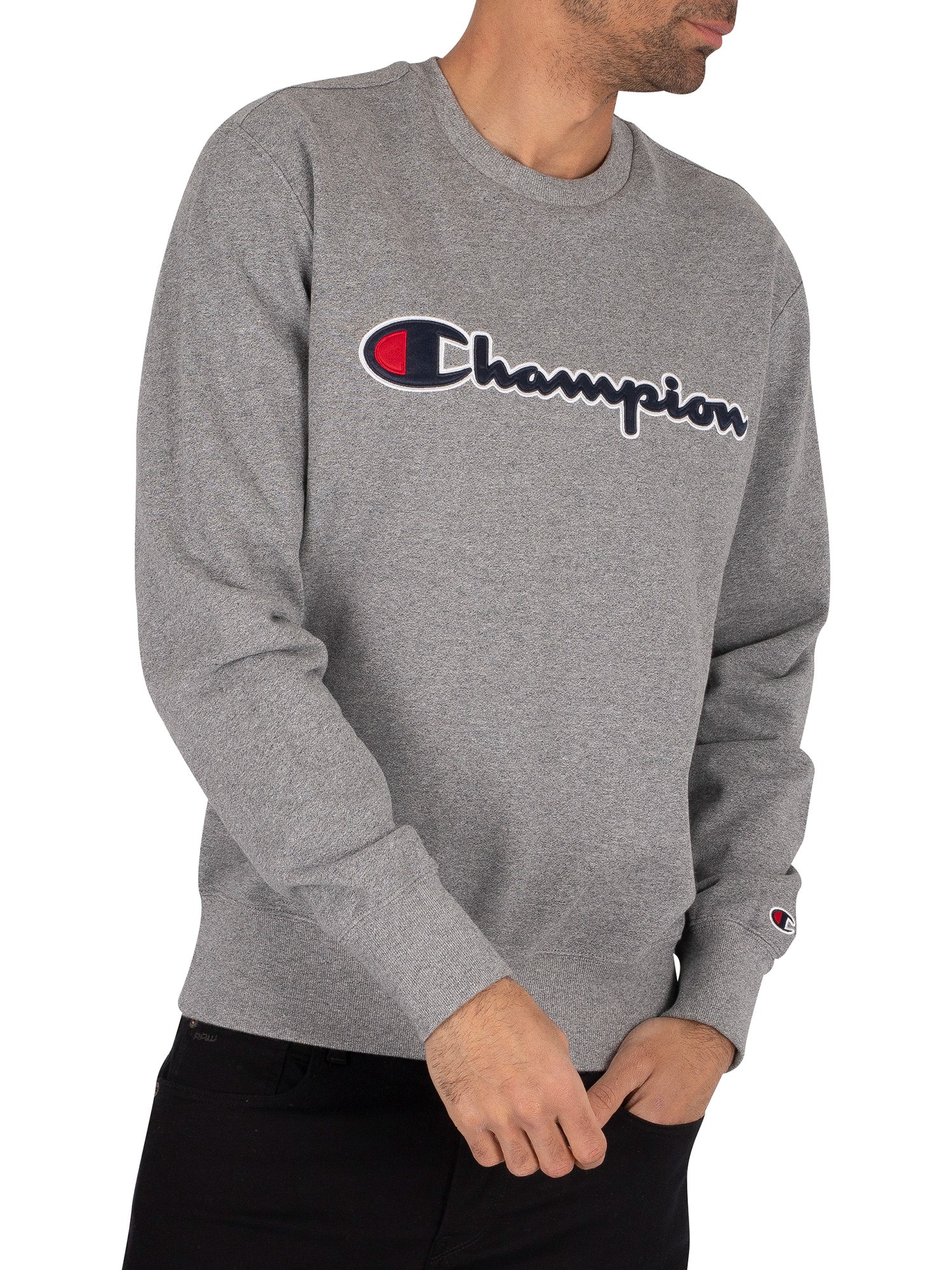 Champion Side Logo Sweatshirt - Grey | Standout