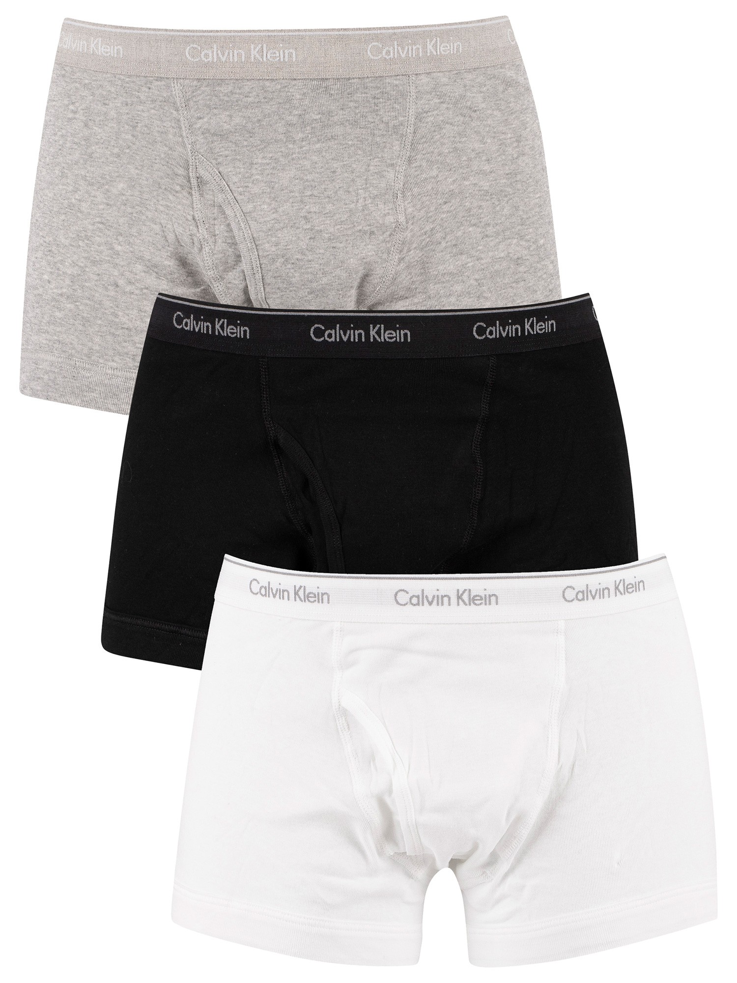 Calvin Klein 3 Pack Trunks - White/Black/Grey | Standout