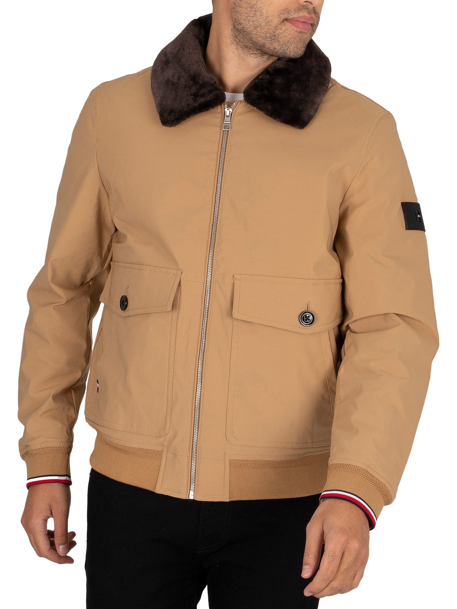 tommy padded bomber jacket