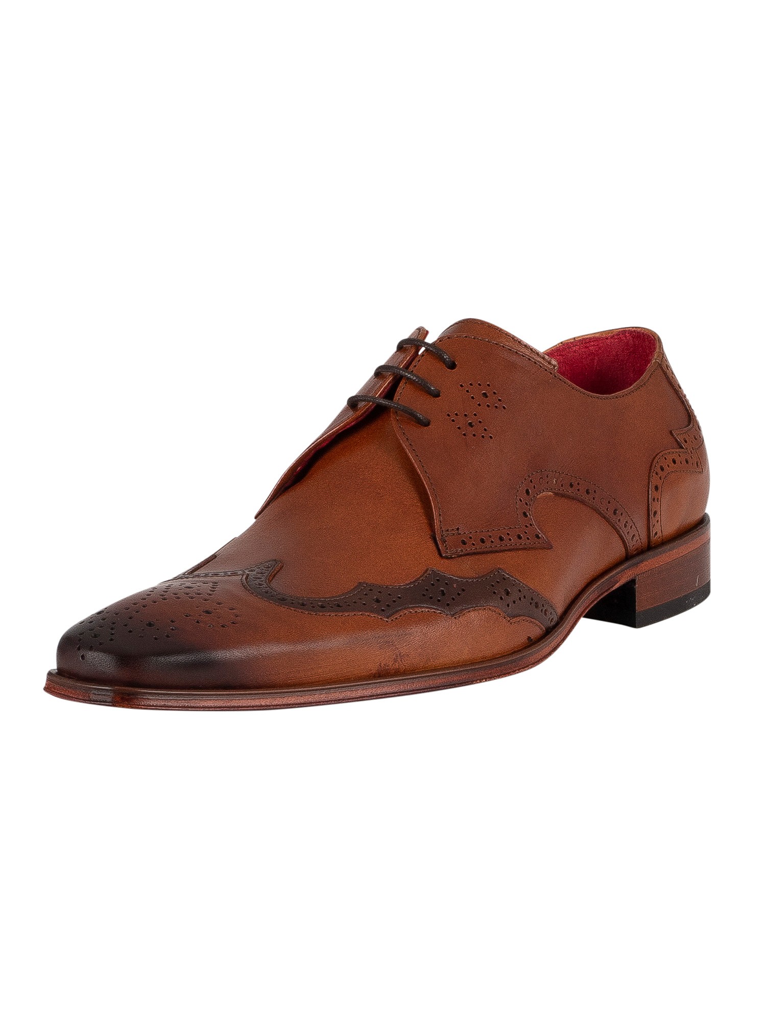 Brogue Derby Leather Shoes