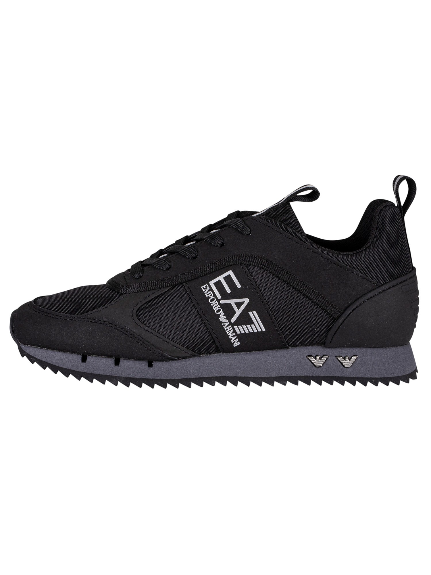 EA7 Side Logo Synthetic Trainers - Black | Standout