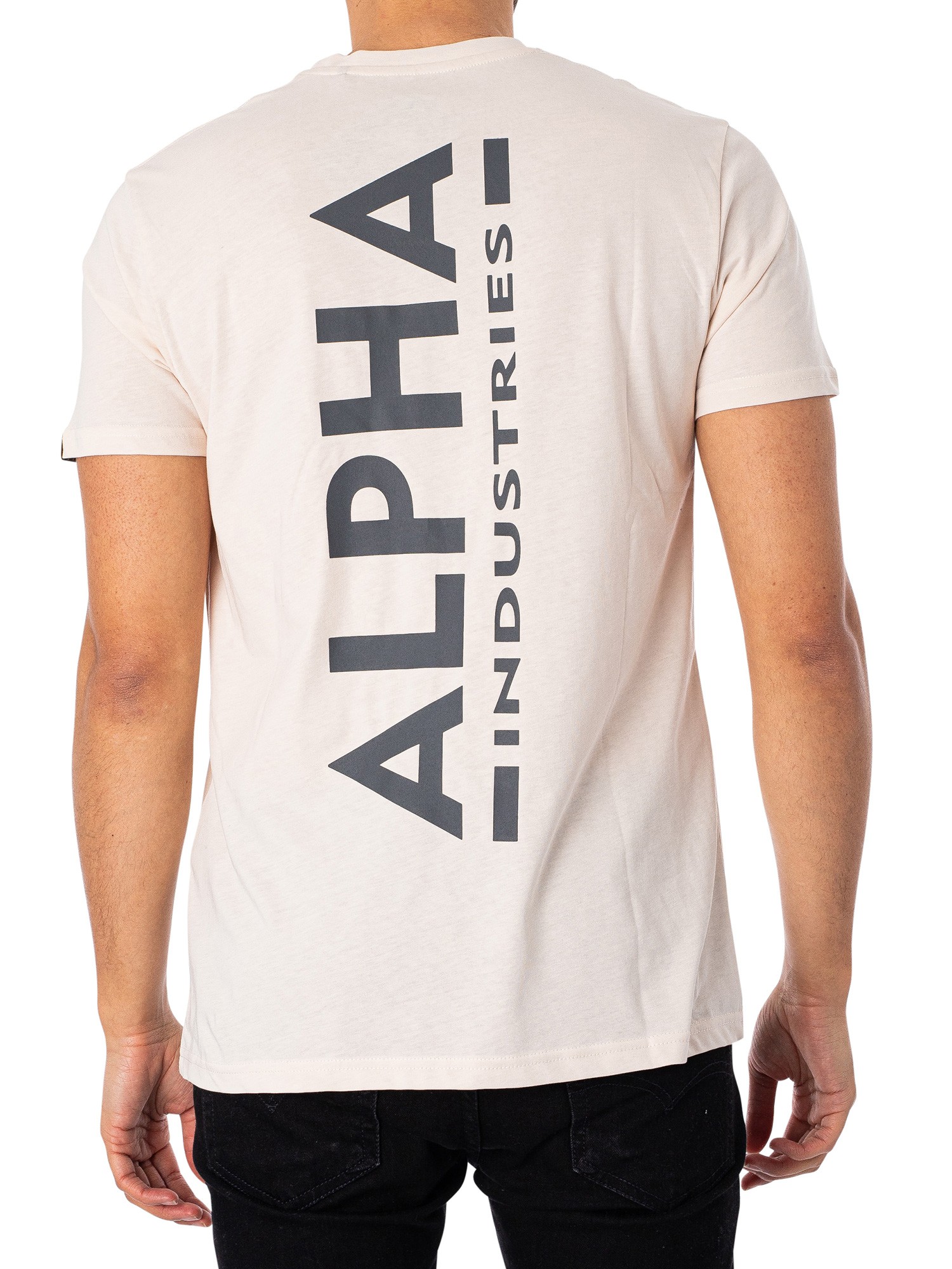 Alpha Industries Backprint T-Shirt - Jet Stream White | Standout
