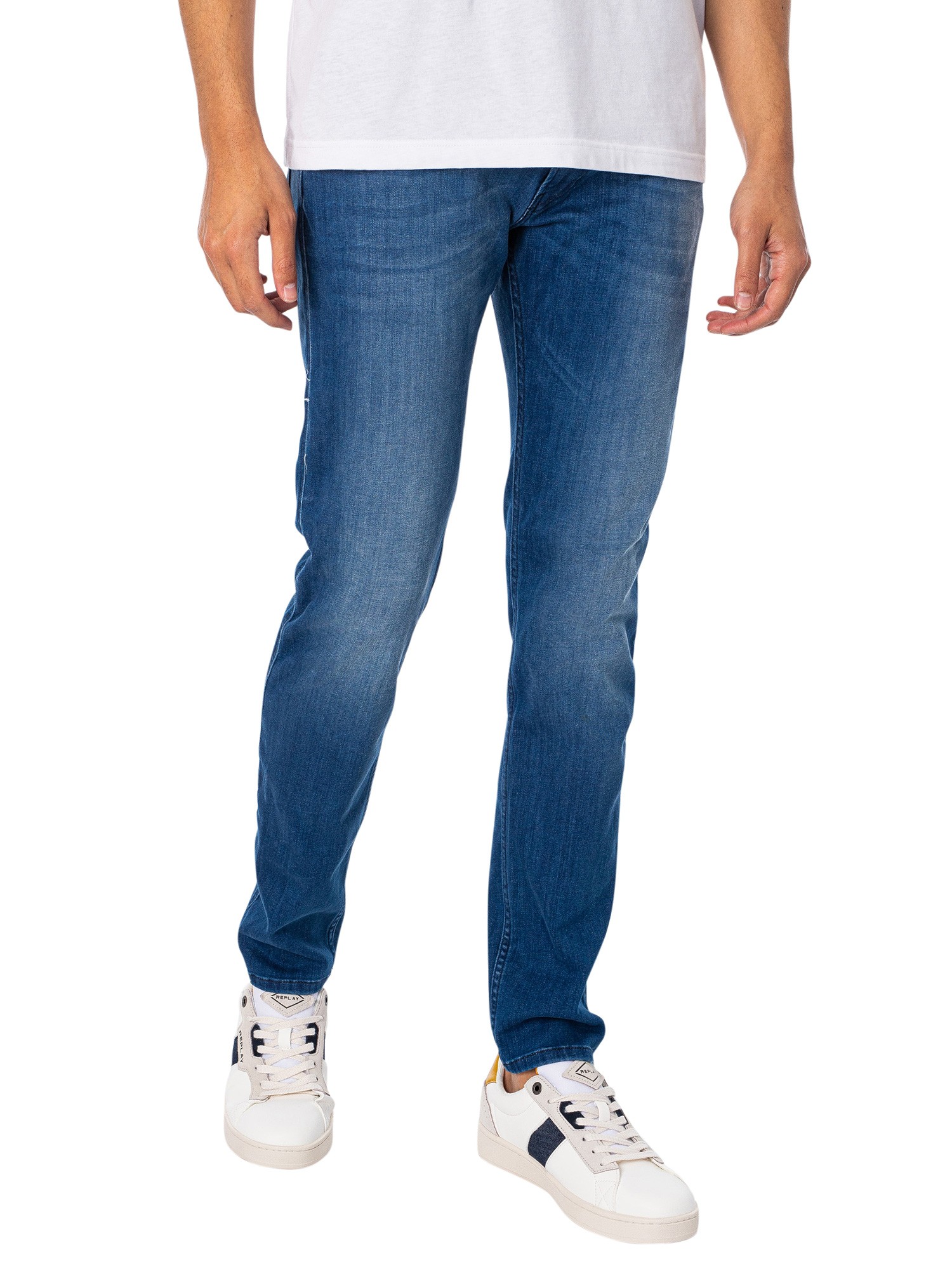 Replay Anbass Slim Jeans - Mid Blue | Standout