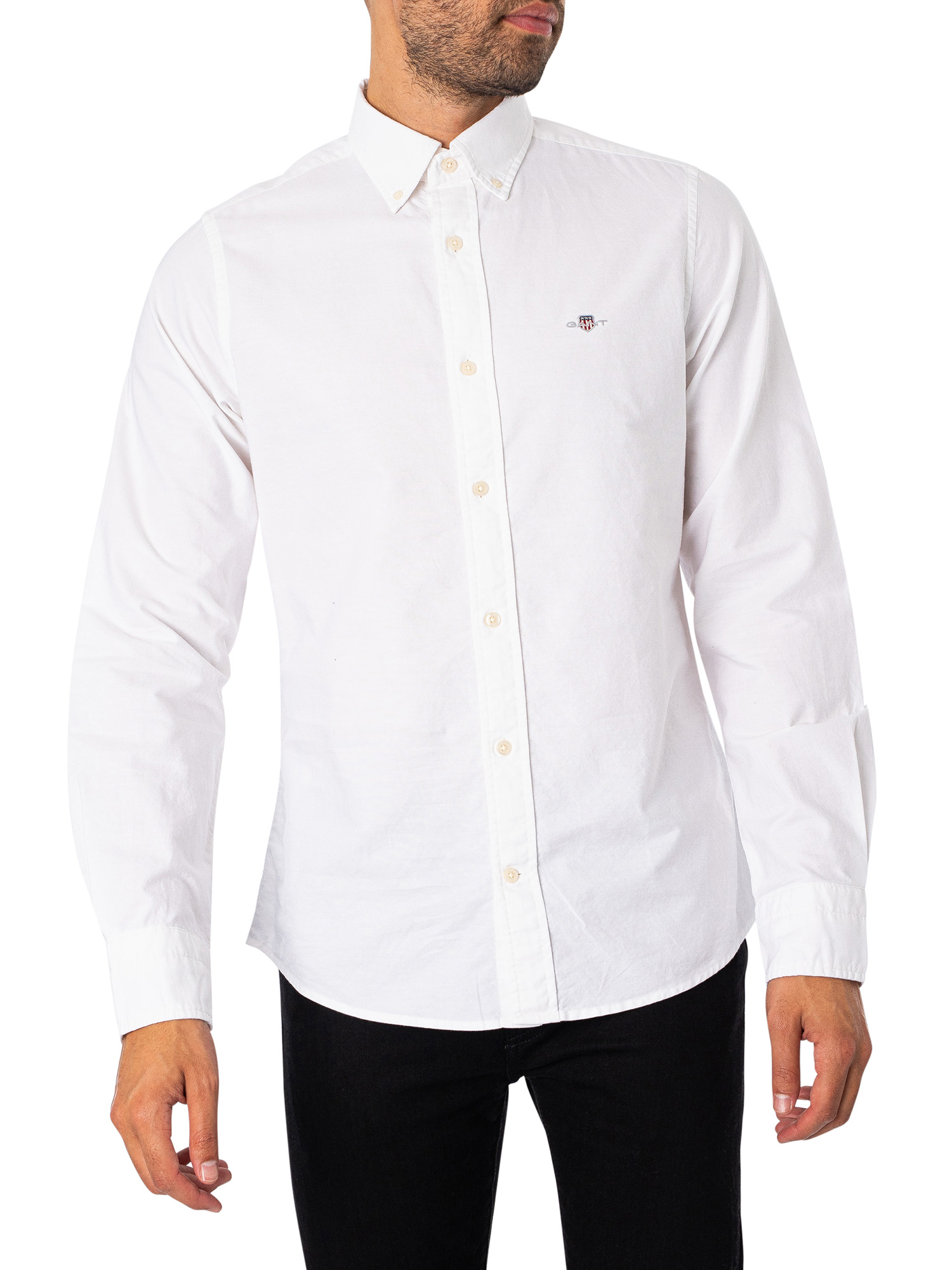 GANT Slim Fit Oxford Shirt - White | Standout