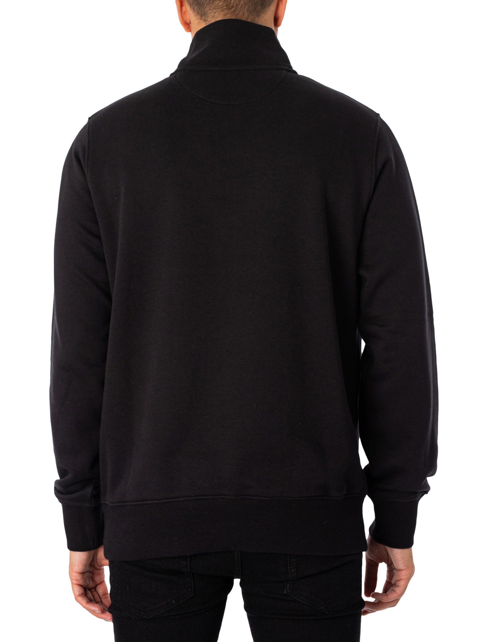 GANT Regular Shield Zip Sweatshirt - Black | Standout
