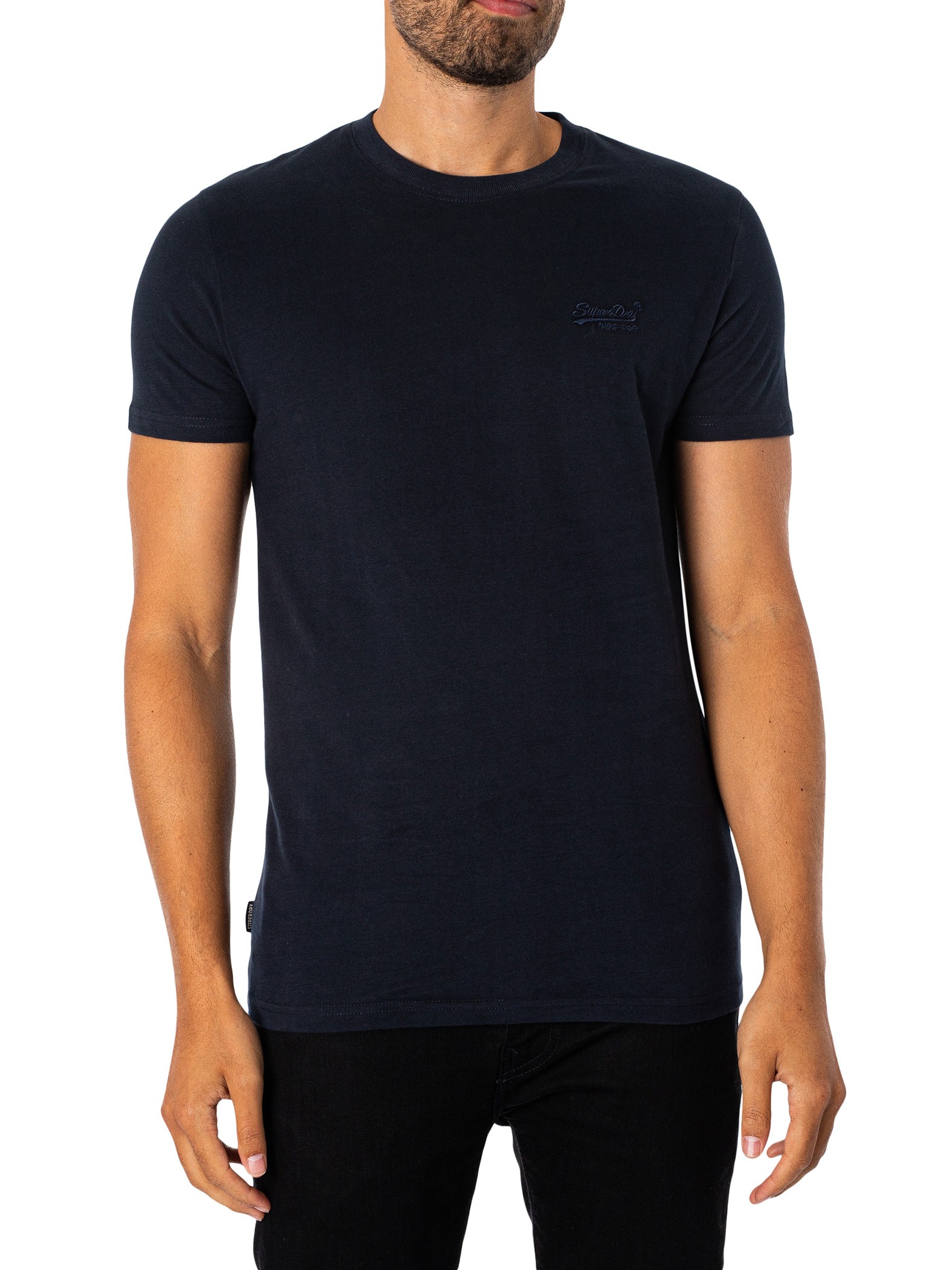Superdry Vintage Logo Embroidered T-Shirt - Eclipse Navy | Standout