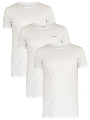 Diesel White 3 Pack Jake Plain Logo T-Shirts