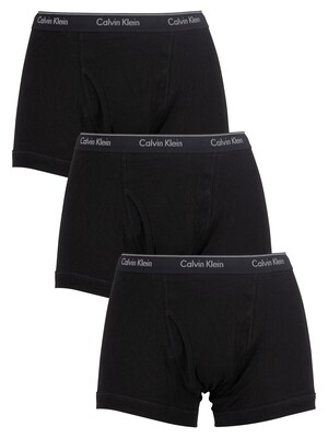 Calvin Klein 3 Pack Classic Fit Trunks - Black