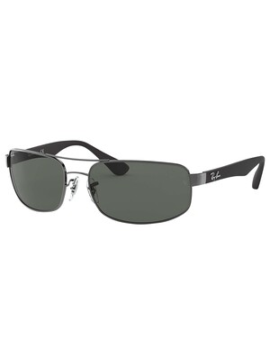 Ray-Ban RB3445 Rectangular Sunglasses - Gunmetal/Black