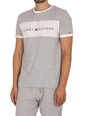Tommy Hilfiger Flag Logo T-Shirt - Grey Heather