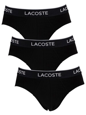 Lacoste 3 Pack Casual Briefs - Black