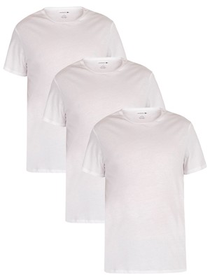 Lacoste 3 Pack Crew T-Shirt - White