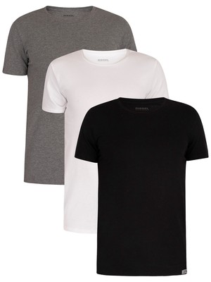 Diesel Lounge 3 Pack Randal T-Shirts - White/Grey/Black