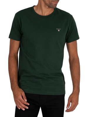 GANT Original T-Shirt - Tartan Green
