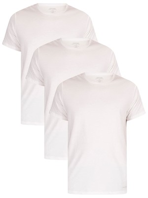 Calvin Klein 3 Pack Lounge Crew T-Shirts - White