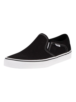Vans Asher Canvas Trainers - Black/White