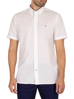 Tommy Hilfiger Natural Soft Poplin Shortsleeved Shirt - White