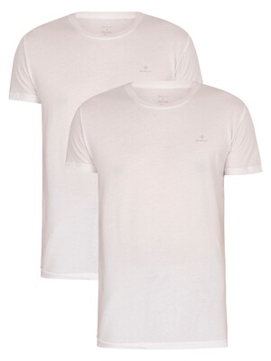 GANT 2 Pack Essentials Lounge T-Shirts - White