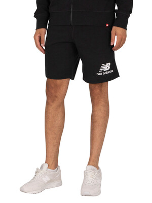 New Balance Essentials Stacked Logo Sweat Shorts - Black