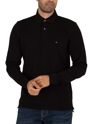Tommy Hilfiger 1985 Regular Longsleeved Polo Shirt - Black