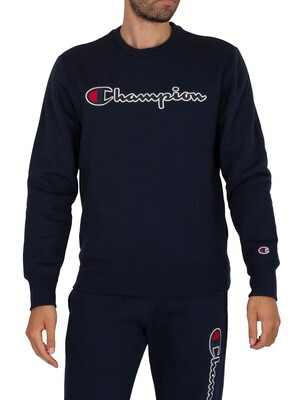 Champion Organic Cotton Graphic Sweatshirt - Navy