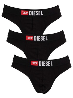 Diesel 3 Pack Thongs - Black