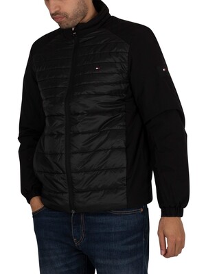 Tommy Hilfiger Tech Mix Media Stand Collar Jacket - Black