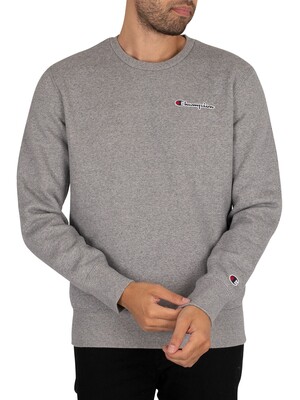 Champion Chest Logo Sweatshirt - Light Grey