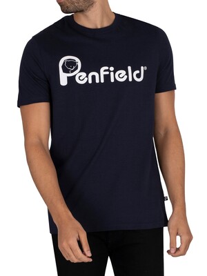 Penfield Chest Print T-Shirt - Navy Blazer