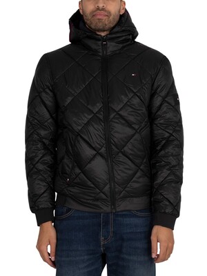 Tommy Hilfiger Diamond Quilted Puffer Jacket - Black