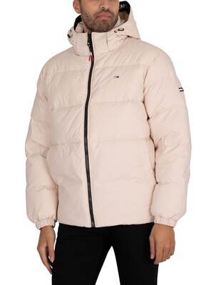Tommy Jeans Essential Down Puffer Jacket - Smooth Stone