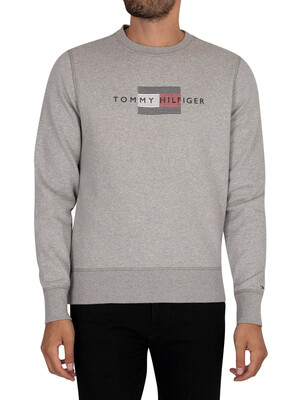 Tommy Hilfiger Lines Sweatshirt - Light Grey Heather