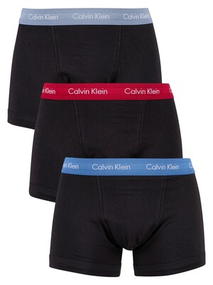 Calvin Klein 3 Pack Trunks - Cobalt/Rebellious/Dusty Sailor