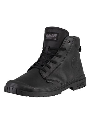 Palladium Pampa SP20 Cuff Leather Boots - Black/Black