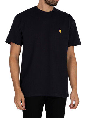 Carhartt WIP Chase T-Shirt - Dark Navy/Gold
