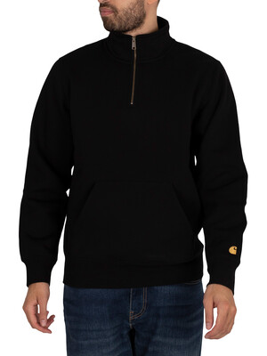 Carhartt WIP Chaser Neck Zip Sweatshirt - Back/Gold