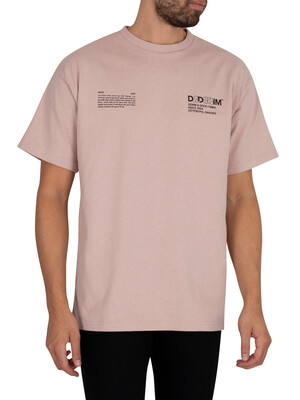 Dr. Denim No Regrets Logo Trooper T-Shirt - Shadow Pink