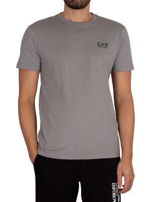 EA7 Chest Logo T-Shirt - Sharkskin