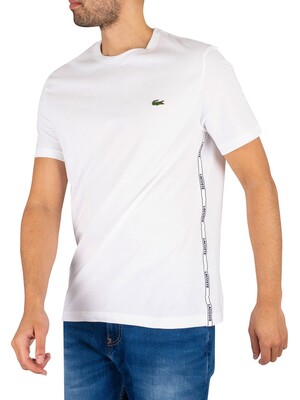 Lacoste Logo Tape T-Shirt - White