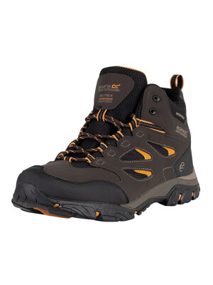 Regatta Holcombe Waterproof Mid Walking Boots - Peat Inca Gold