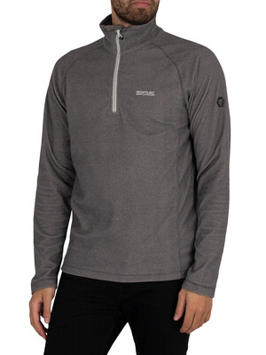 Regatta Montes Lightweight Half Zip Mini Stripe Sweatshirt - Light Steel