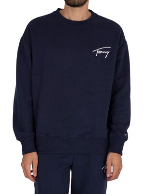 Tommy Jeans Signature Sweatshirt - Twilight Navy