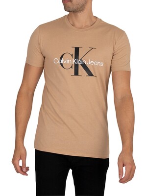 Calvin Klein Jeans Seasonal Monogram T-Shirt - Tawny Sand