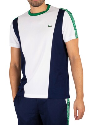Lacoste Sleeve Logo T-Shirt - White/Green