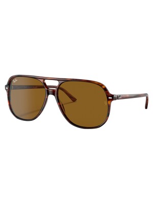 Ray-Ban Bill Square Acetate Sunglasses - Striped Havana/Brown