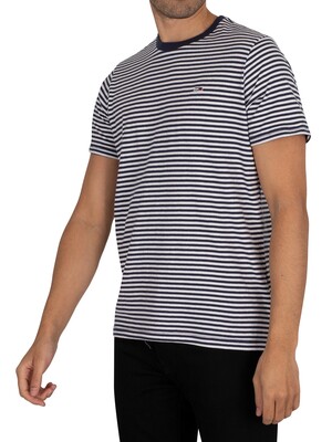 Tommy Jeans Classic Stripes T-Shirt - Twilight Navy/White